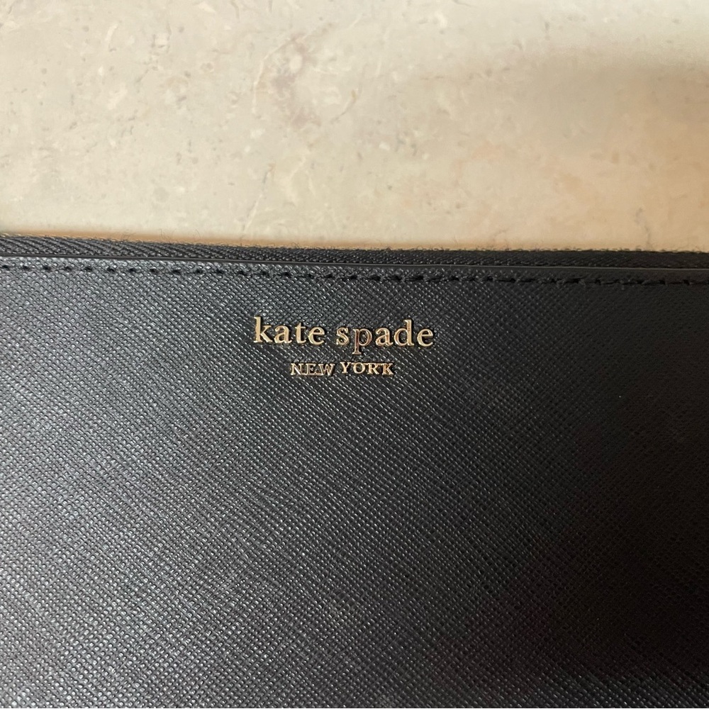 Kate Spade Black Leather Wristlet